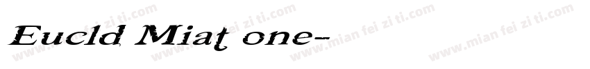 Eucld Miat one字体转换